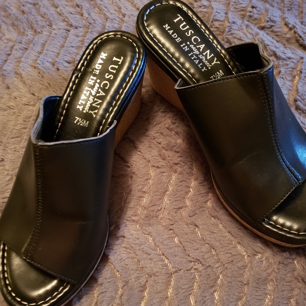 Black Italian Wedges